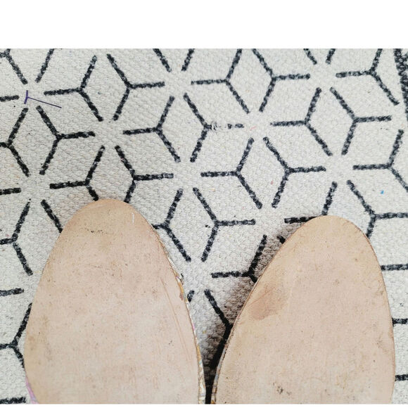 Stuart Weitzman Floral Paisley Print Silk and Leather Ballet Flats, sz 6 - Picture 13 of 15